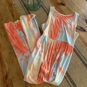 Tie dye maxi dress